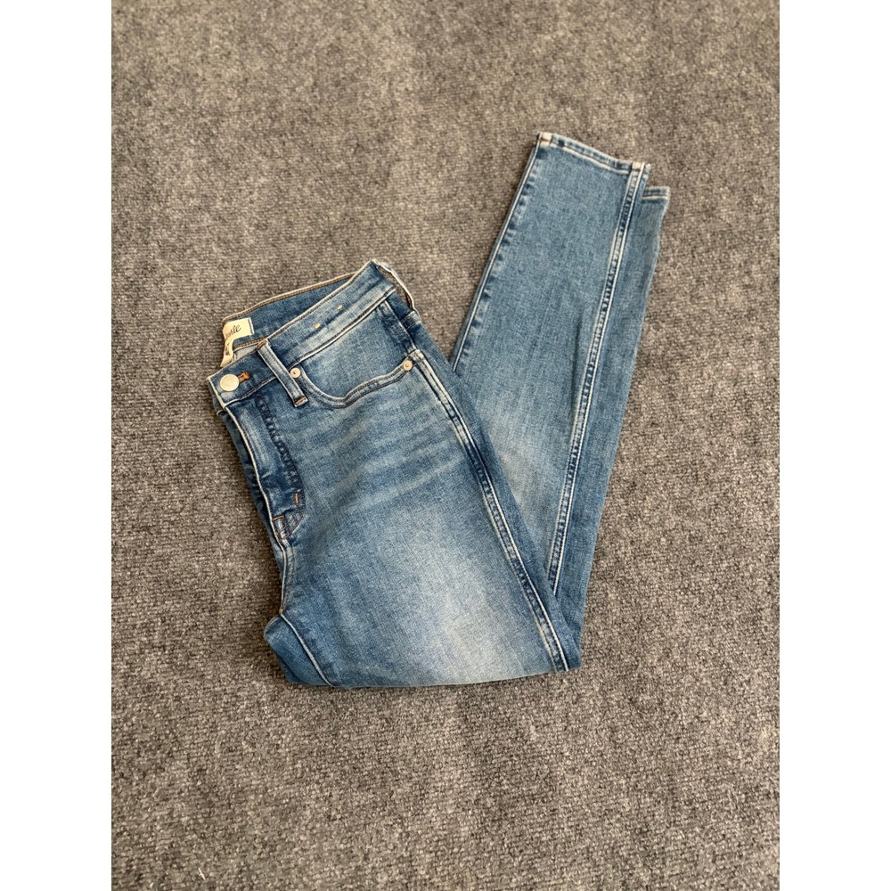 Madewell 10 High-Rise Skinny Jeans Blue Denim Size 26P Petite CKP475765621